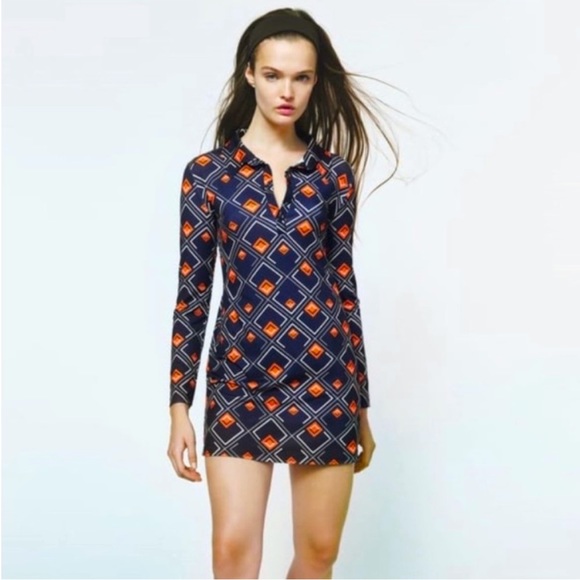 Zara Long Sleeve Geometric Dress - Picture 6 of 7